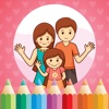 Family Coloring Book for Kids: Learn to color