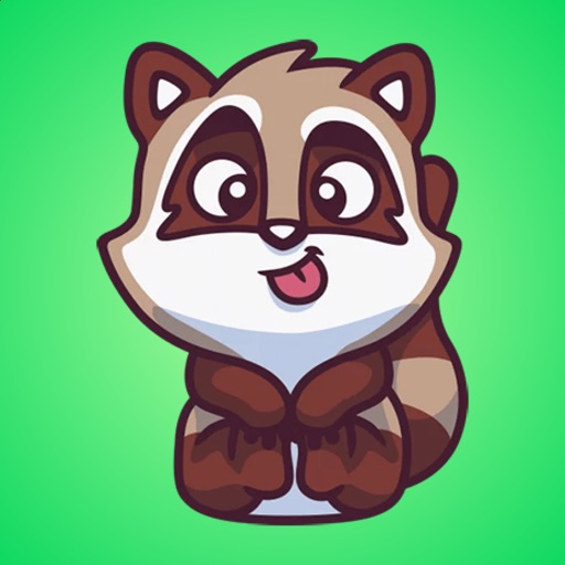 Brown Raccoon Stickers