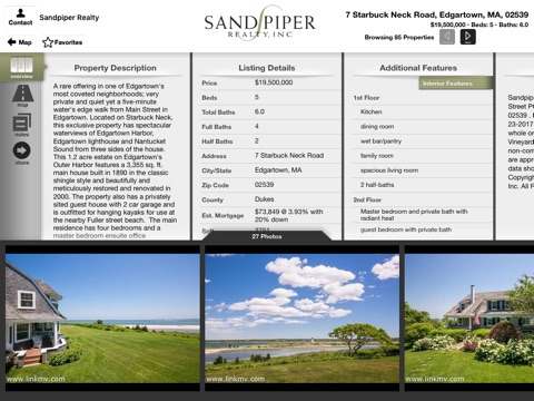 Sandpiper Realty - Martha's Vineyard for iPad screenshot 4