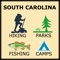 This Application lists all CAMPGROUNDS & RV sites, HIKING TRAILS, RECREATIONAL PARKS, FISHING LAKES and MARINAS in the State