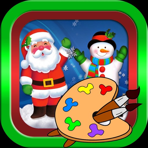 Santa claus and christmas photos coloring book iOS App