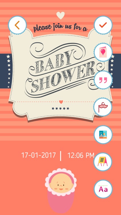 Baby Shower Invitation Cards Maker HD screenshot-3