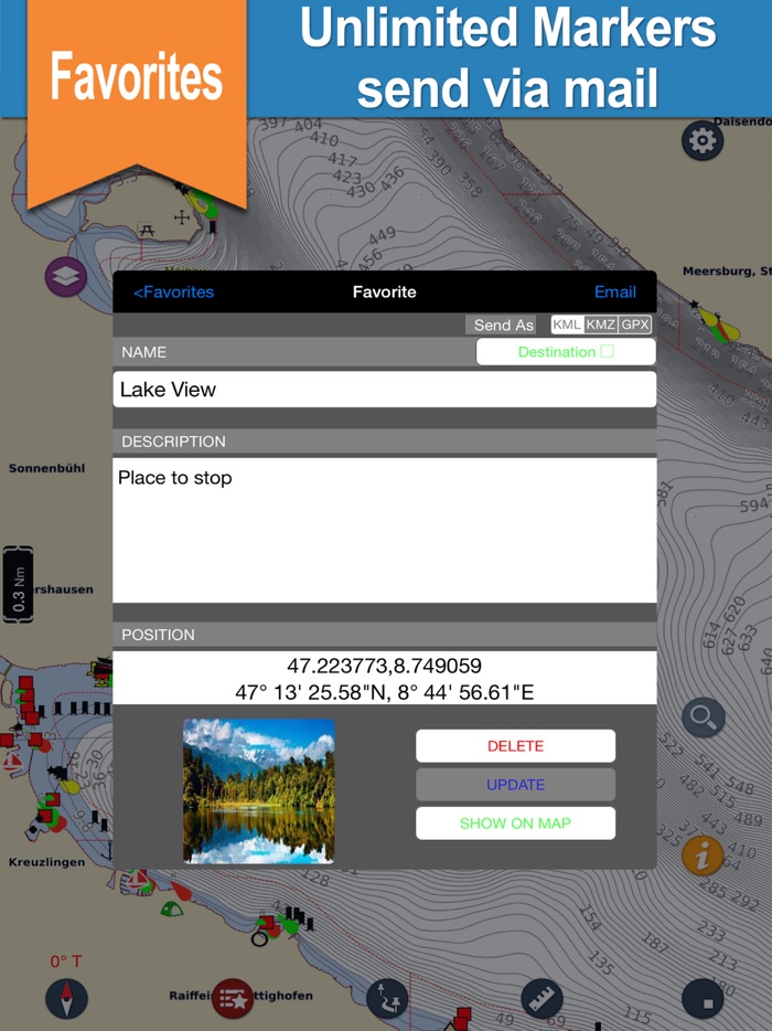 Lake Starnberg offline nautical chart for boaters