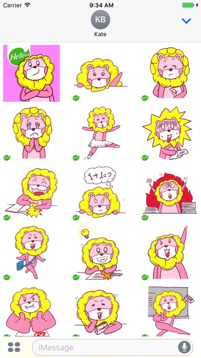 Hellowe Stickers: Pink Lionのスクリーンショット2 Hellowe Stickers: Pink Lionのスクリーンショット2