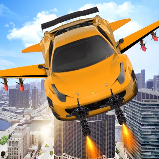 Flying Car War Simulator: Robot Driving Games