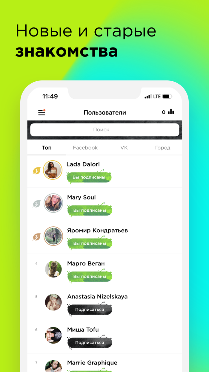 Veggiego — Социальная сеть