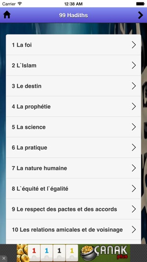 Français 99 hadiths