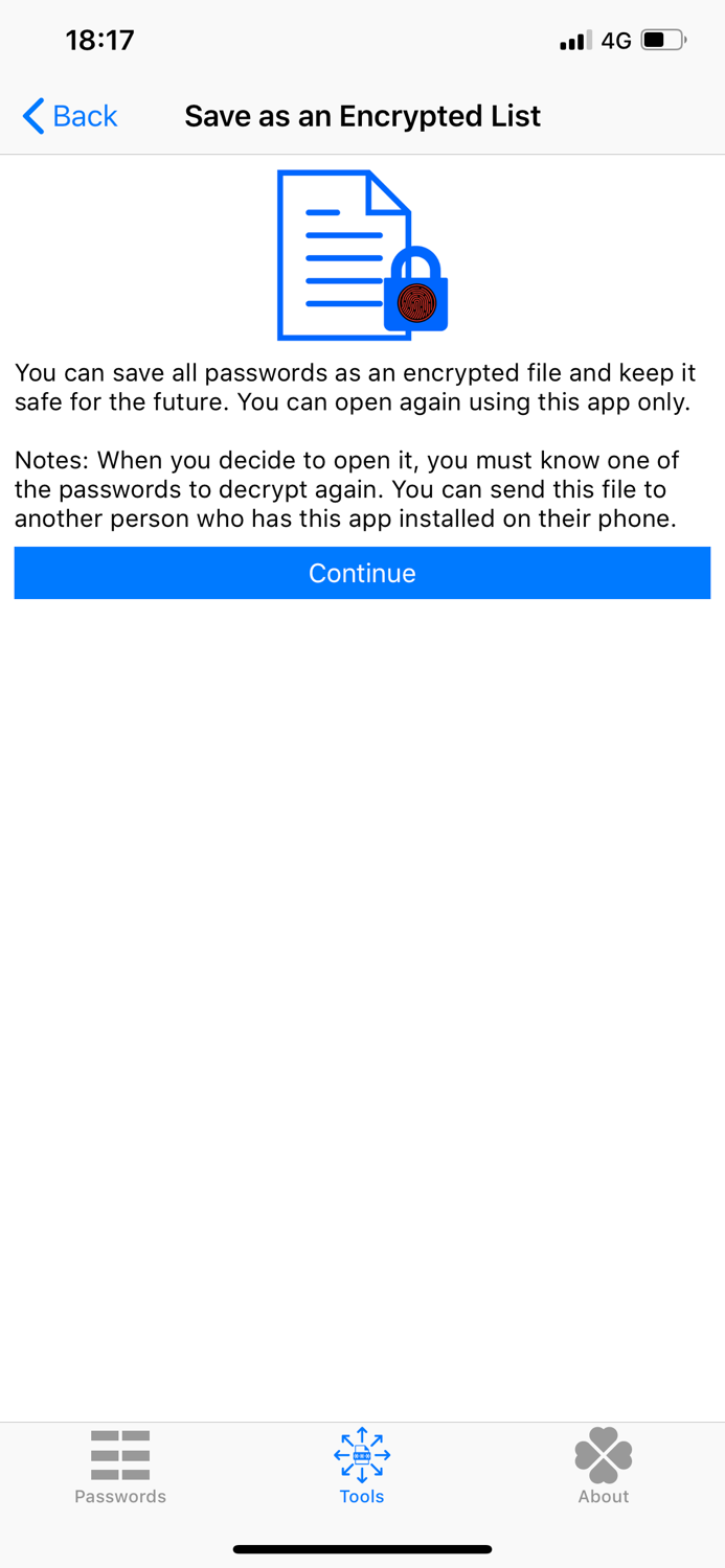 Passwords Select  Paste