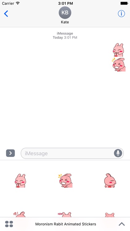 Moronism Rabit Animated Stickers For iMessage