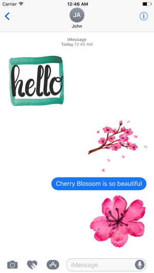 Watercolor Cherry Blossom Sticker Pack(圖5)-速報App