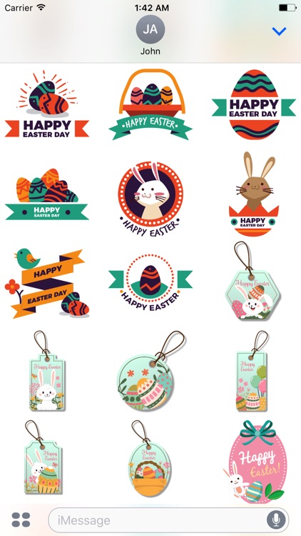 Happy Easter Sticker for iMessage screenshot-4