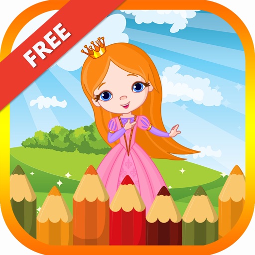 Princess Coloring Book Game and Page for Kids