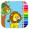 Free Lion Monkey Coloring Book Game Version