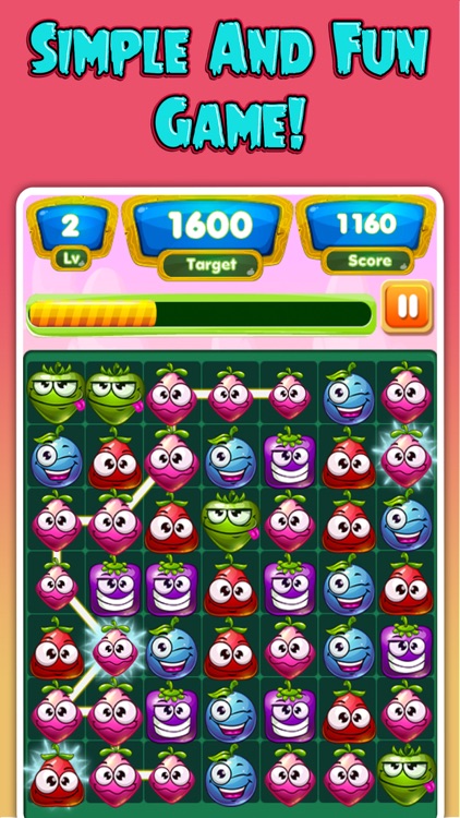 Crazy Cute Pop Fruit Link Mania - Connect & Splash