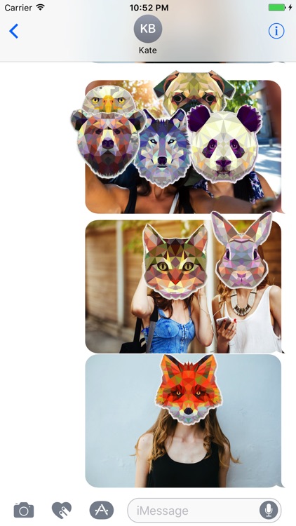 Animated Triangle Animal Stickers