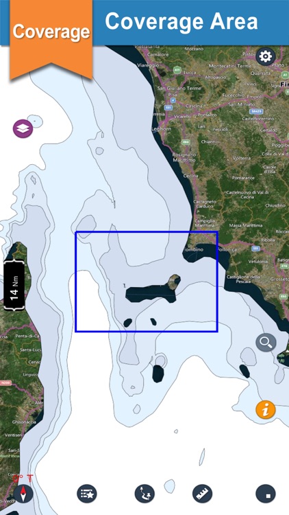 Elba Islands offline nautical charts for fishing