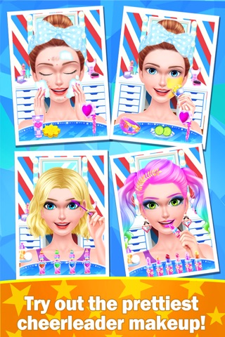 Star Cheerleader Salon- Fashion Makeup Challenge screenshot 3