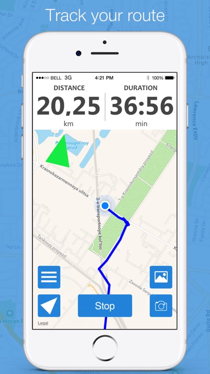 Running distance tracker - find the way back
