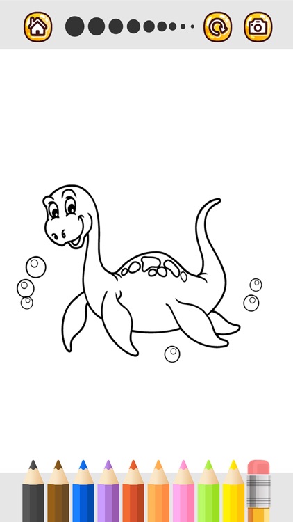 Dinosaurs Coloring Page For Preschool and Toddlers screenshot-3