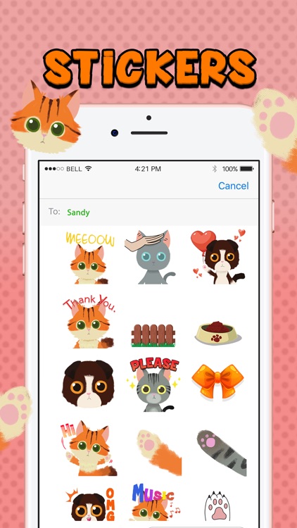 Cat & Kitten Stickers Emoji Keyboard Animal Themes
