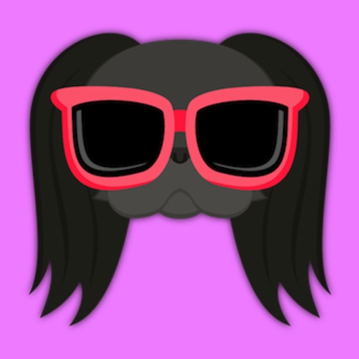 Black Japanese Chin Stickers for iMessage