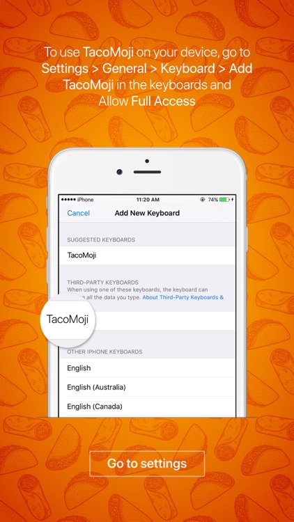 TacoMoji - taco emoji & stickers keyboard app screenshot-3