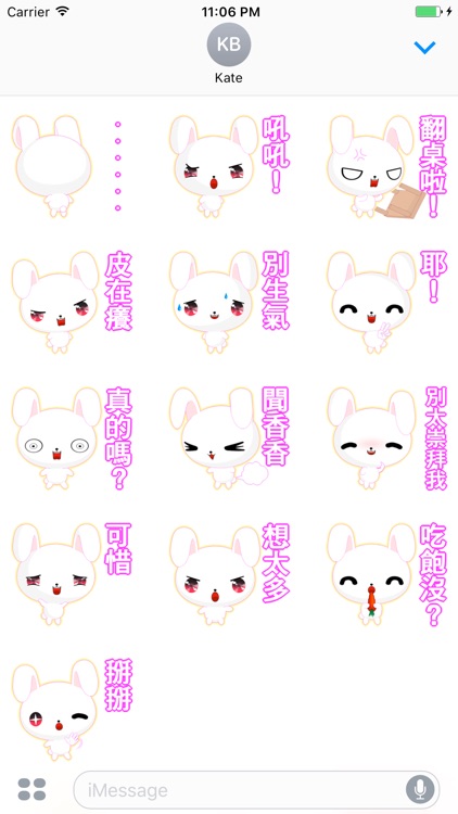 Lifen The Funny Rabbit Chinese Sticker