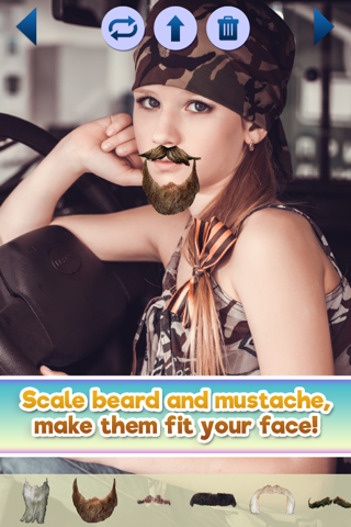 Beard and Mustache Grow Face Sticker.s Photo Booth - náhled