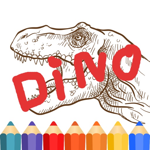 Dinosaur T rex Dragons Coloring Book for kids iOS App