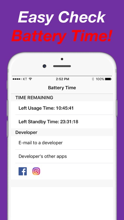 Battery Time - Left Standby or Usage Time