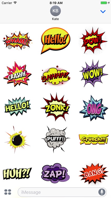 Animated Comic Art Stickers