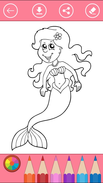 Mermaid Princess Coloring Book: Learn to color