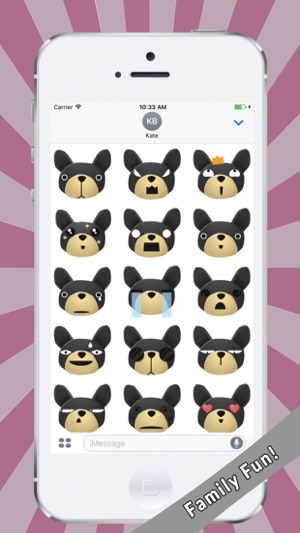 French Bulldog Sticker Pack-Cute Emoji Dog(圖3)-速報App