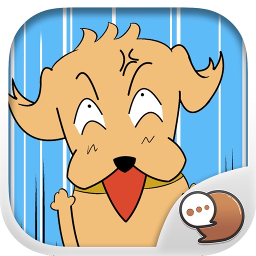 Tan Cheeky Dog Stickers for iMessage By ChatStick icon