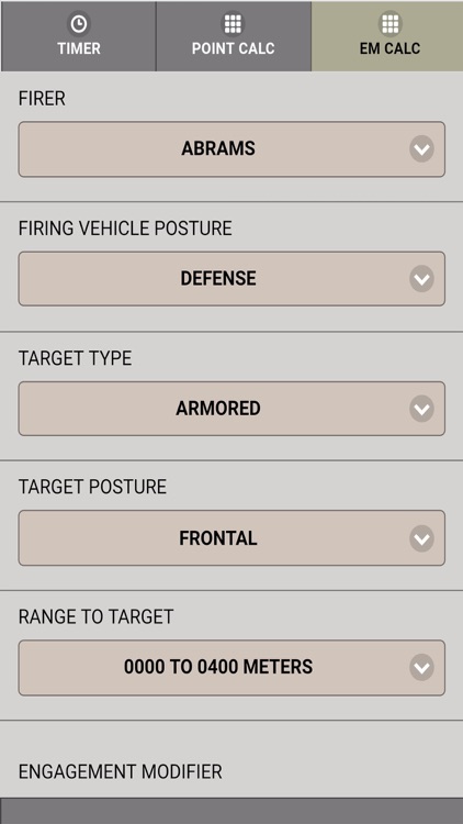 Gunnery - Timer and Calculator