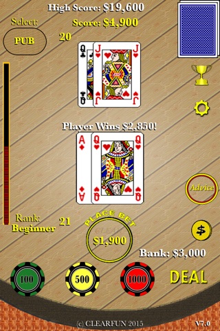21 Blackjack Fast Cash Money screenshot 4