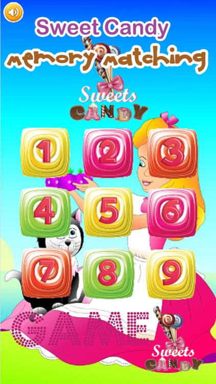 Sweet Candy Memory Matching Game Kids Toddlers screenshot-3