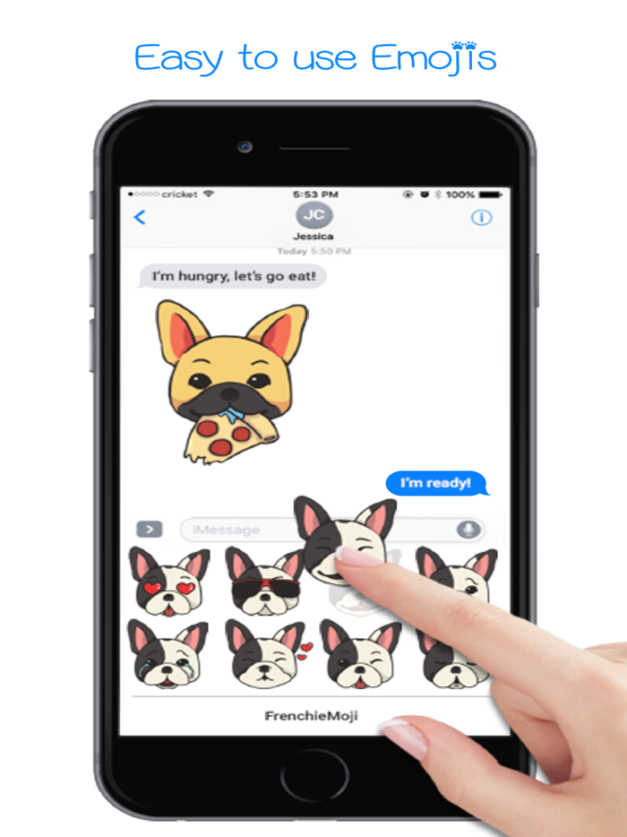FrenchieMoji - French Bull Dog Emojis  Stickers