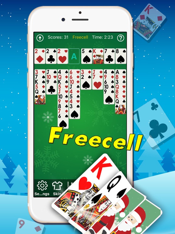 Freecell: Christmas - Play Classic Solitaire Cardsのおすすめ画像1