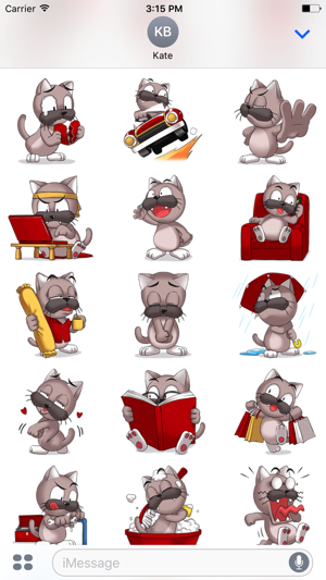 Oreo In Love - Cute cat stickers for iMessage(圖2)-速報App