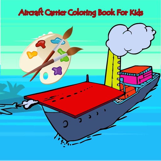 Aircraft Carrier Coloring Book For Kids Icon