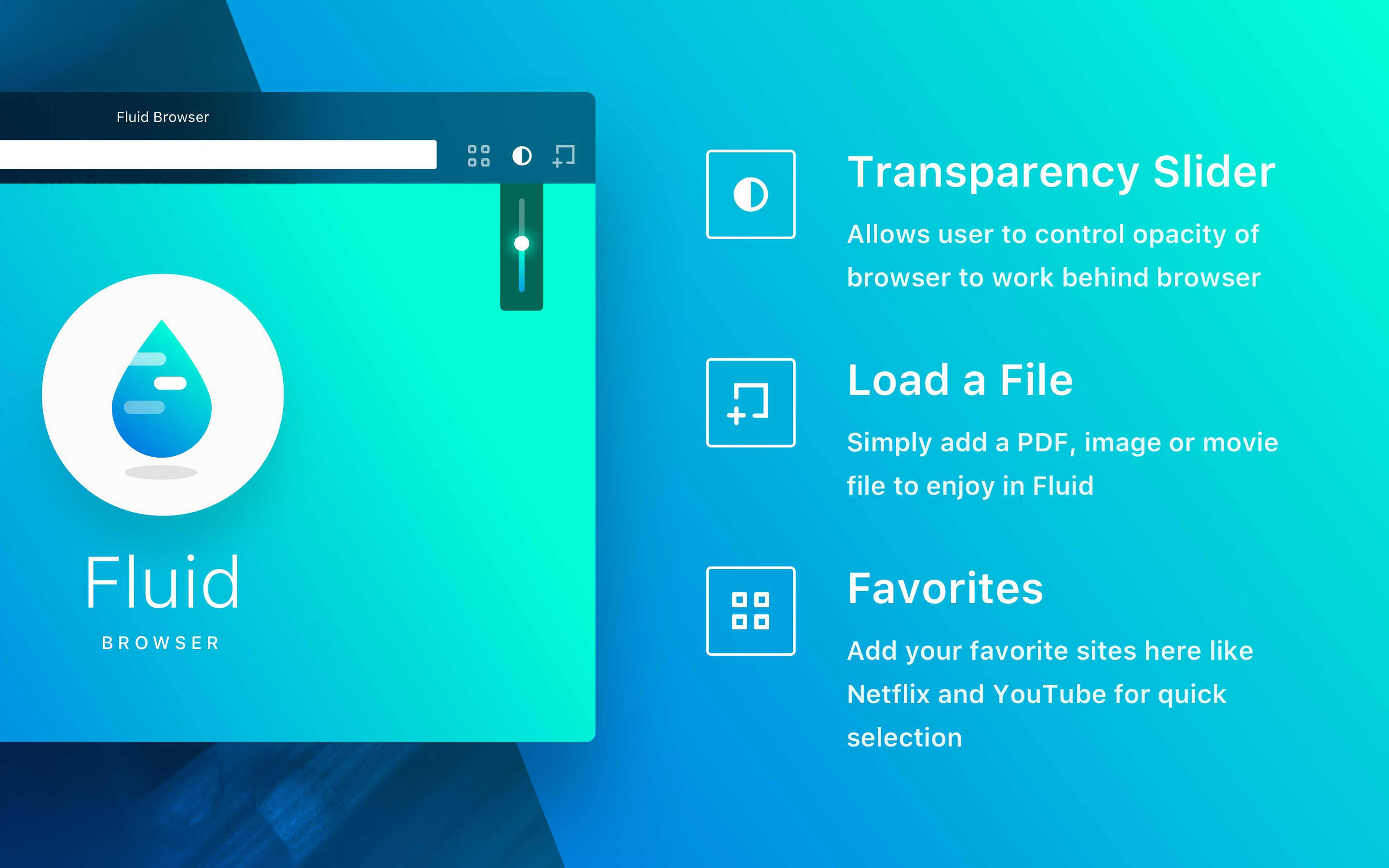 Screenshot do app Fluid Browser