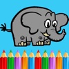 Kids Drawing Games Elephants Coloring Book