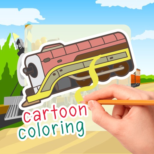 The Train Coloring Book for Little Kids iOS App