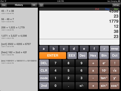 Eng Calc HD screenshot 2