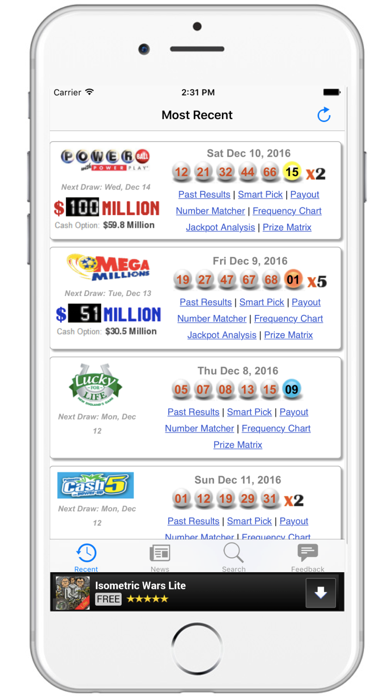 Illinois Lottery Frequency Chart
