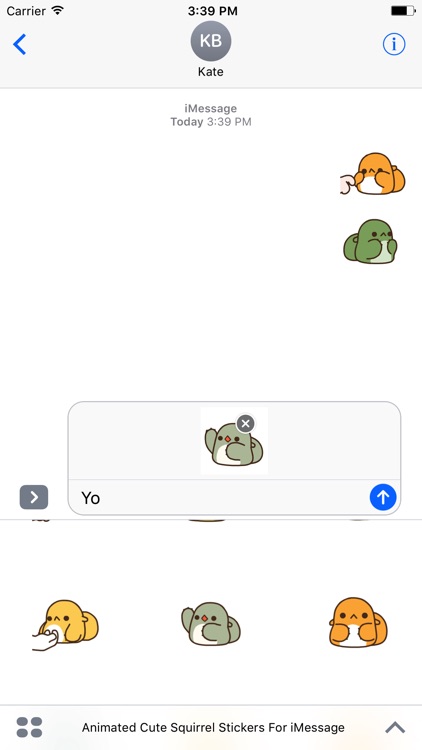 Animated Cute Squirrel Stickers For iMessage