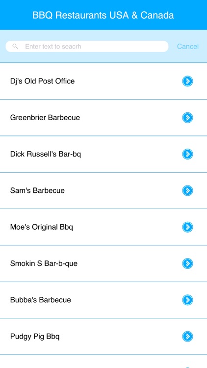 BBQ Restaurants USA & Canada