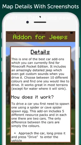 Game screenshot AddOn for Jeeps for Minecraft PE apk