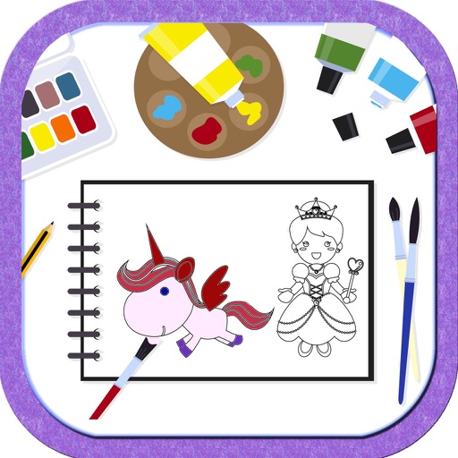 Coloring Book - Princess Painting Fun For Kid Girl iOS App